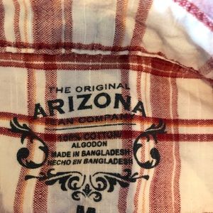 Boys Arizona plaid button down shirt sz M